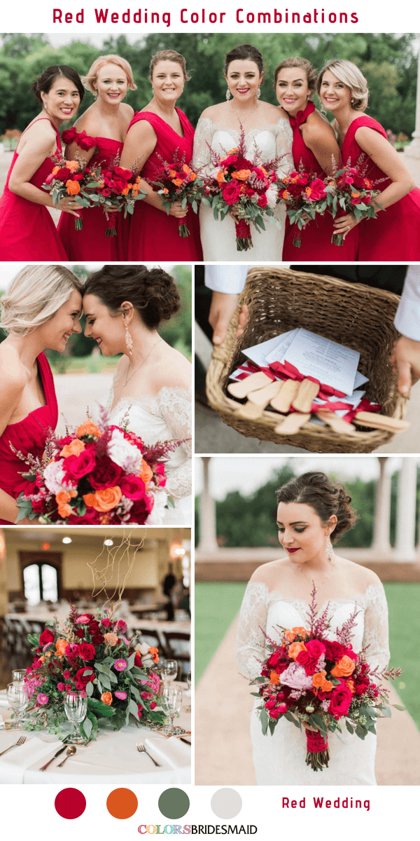 Red Fall Wedding Colors